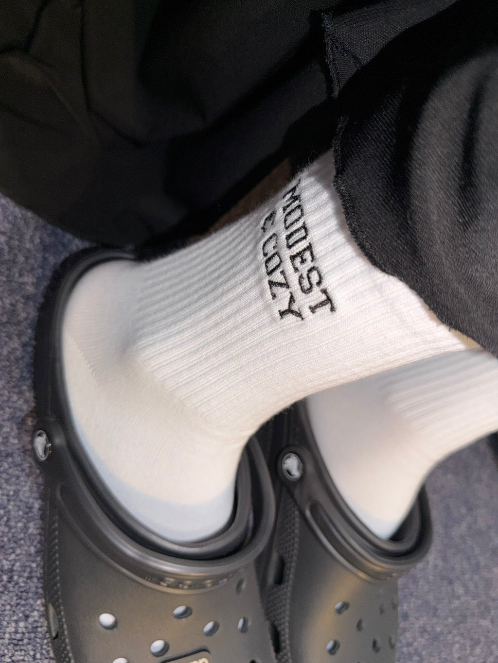 Modest & Cozy Embroidered Socks