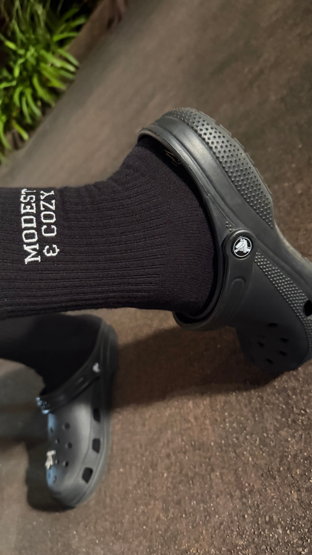 Modest & Cozy Embroidered Socks