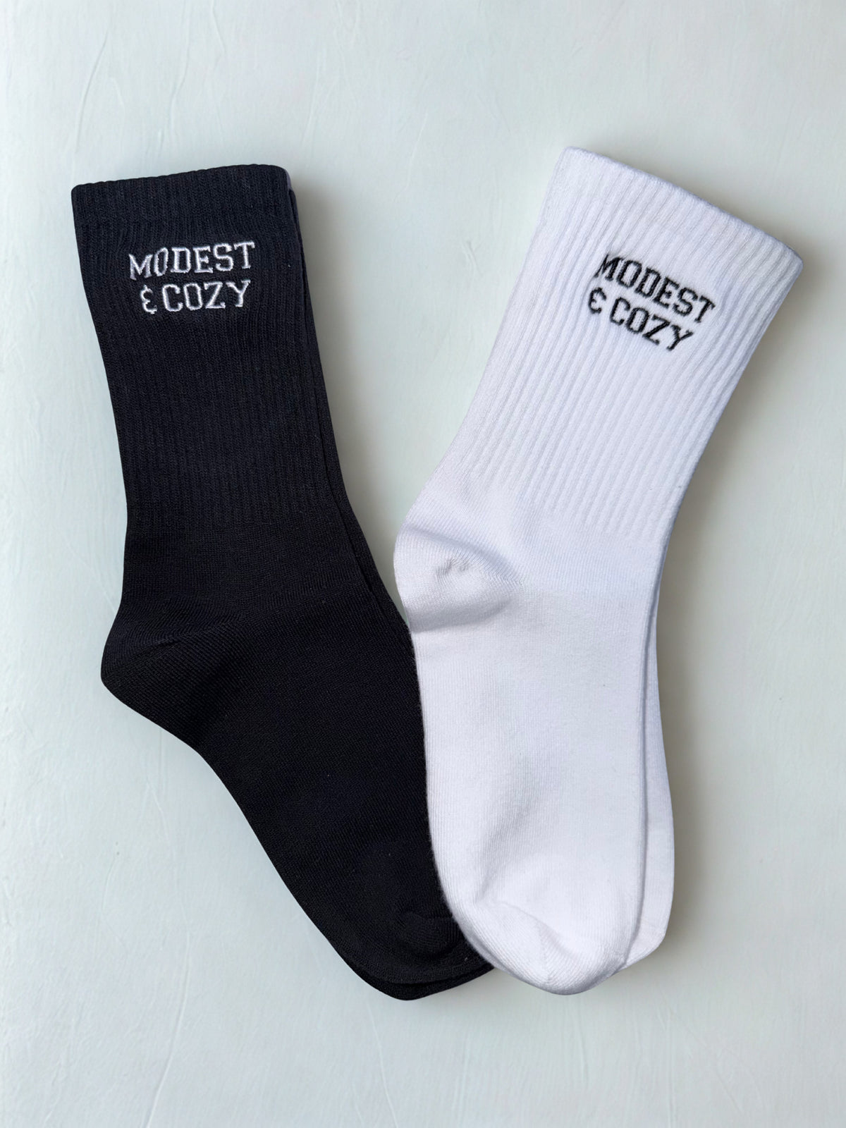 Modest & Cozy Embroidered Socks
