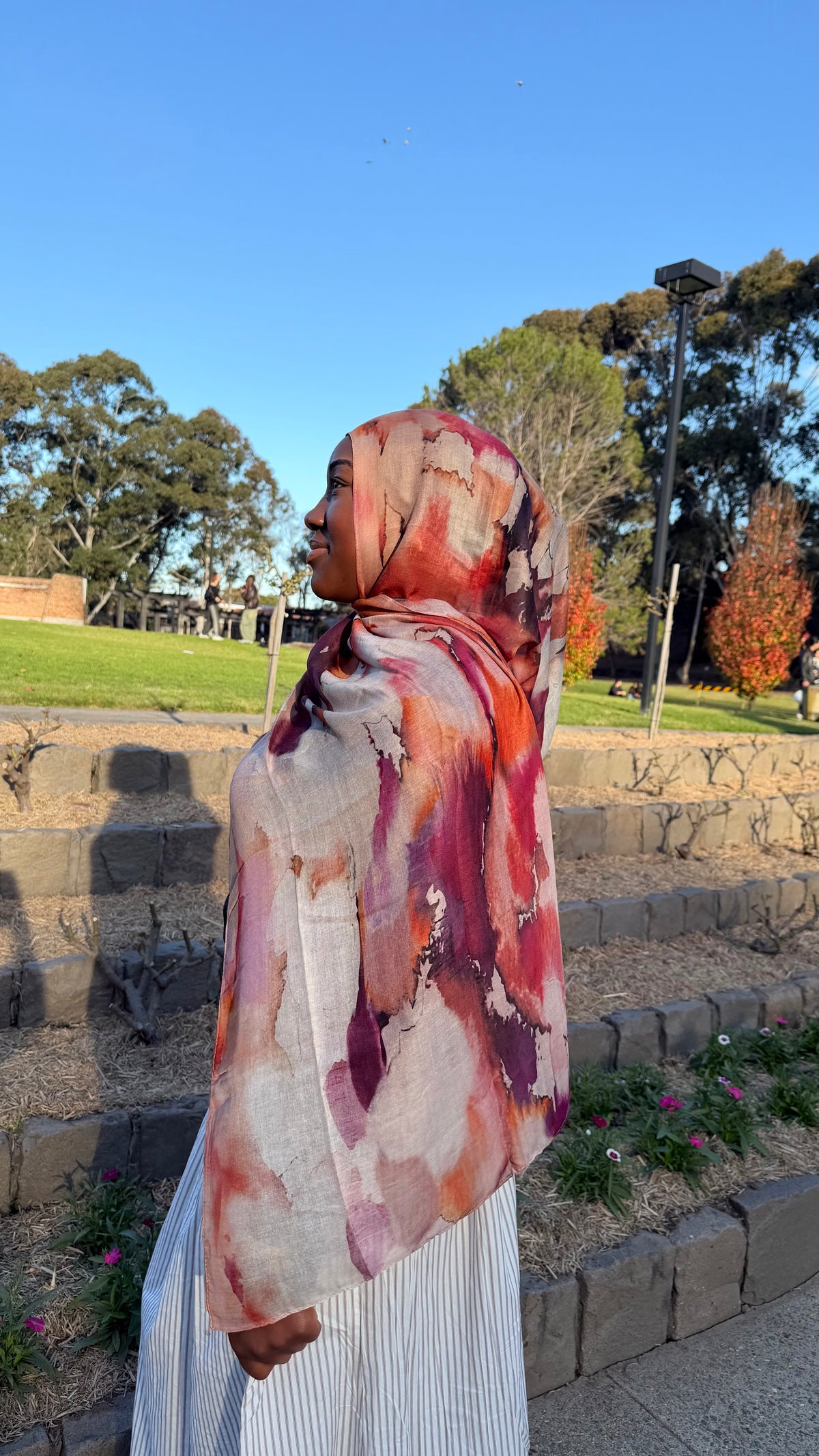 Rose Watercolour Printed Modal Hijab