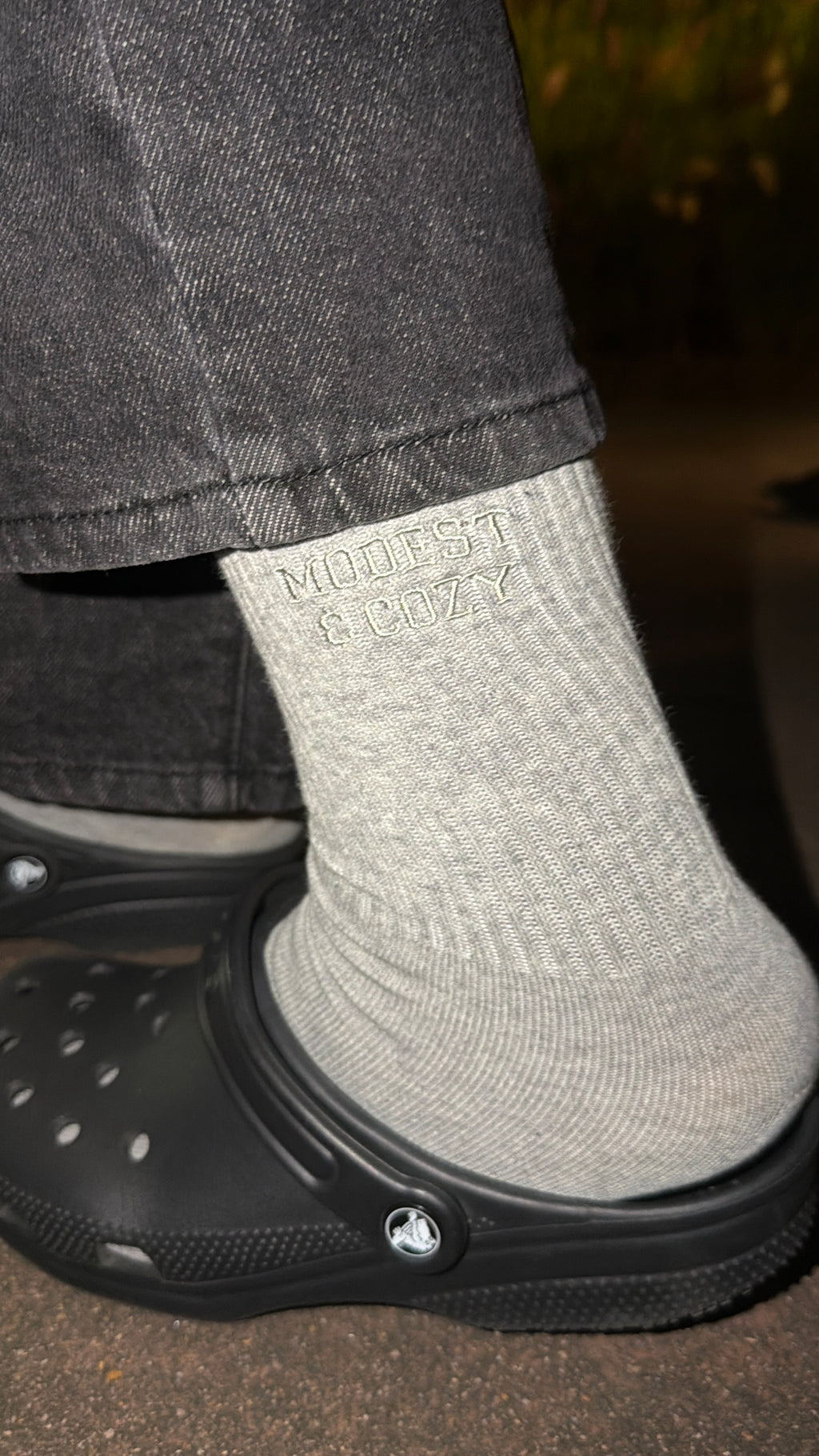 Modest & Cozy Embroidered Socks