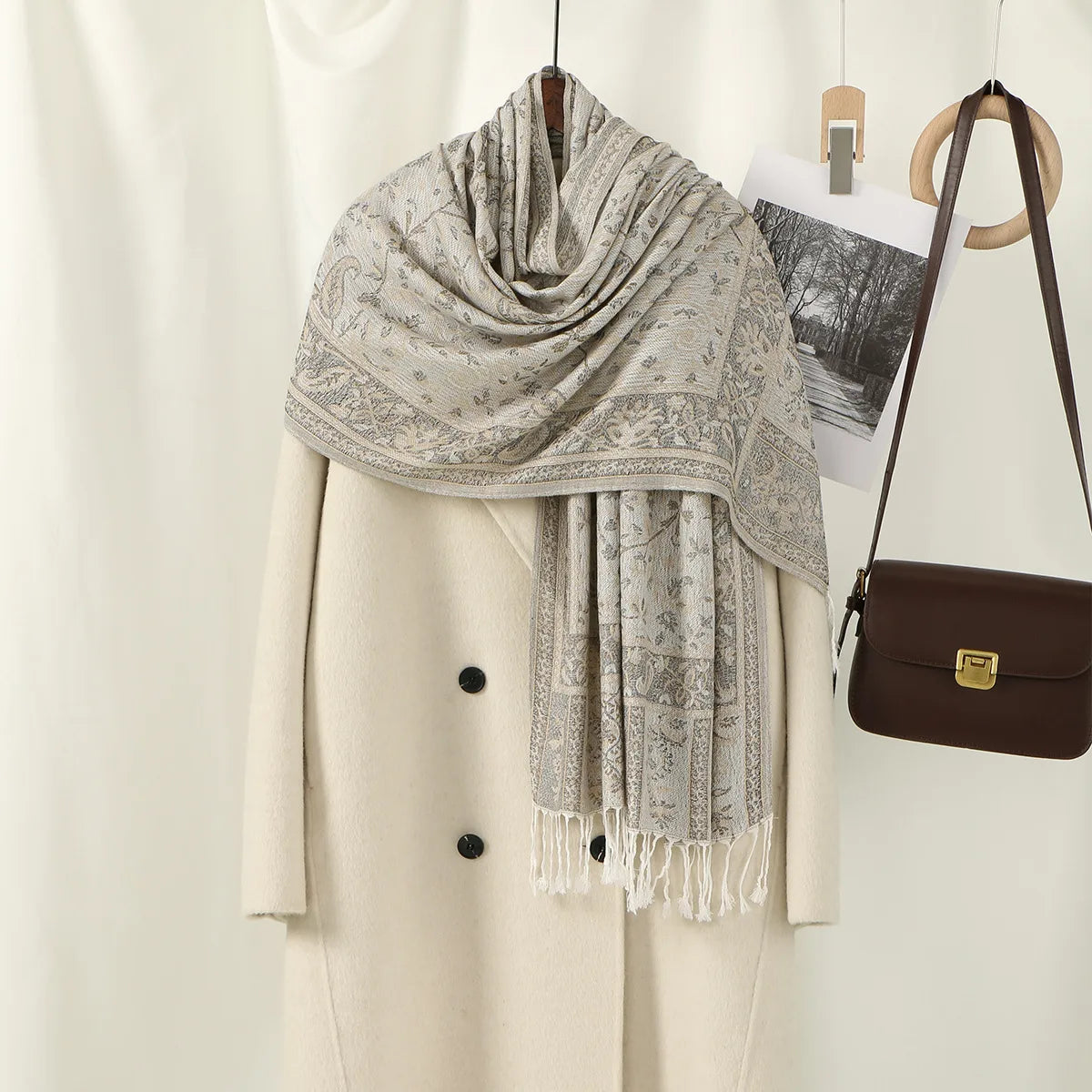 Grey Camel Pashmina